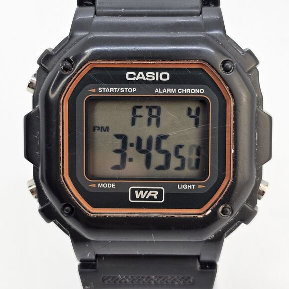 Casio Digital Sport Watch Men 42MM Black Case Black Plastic Bands - Picture 4 of 15